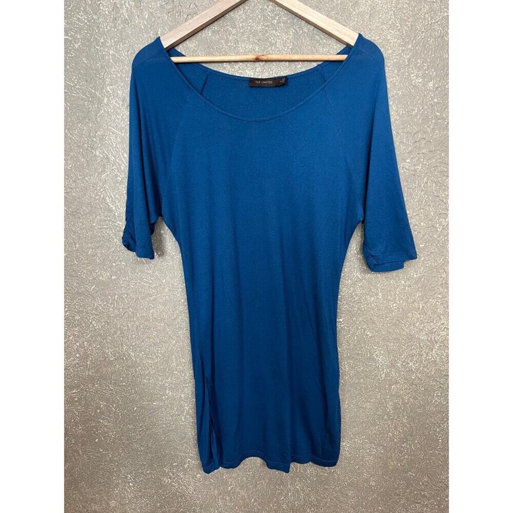 The Limited Blue Ruched Tunic Top M